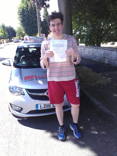 Charlie passed after taking driving lessons with Paul