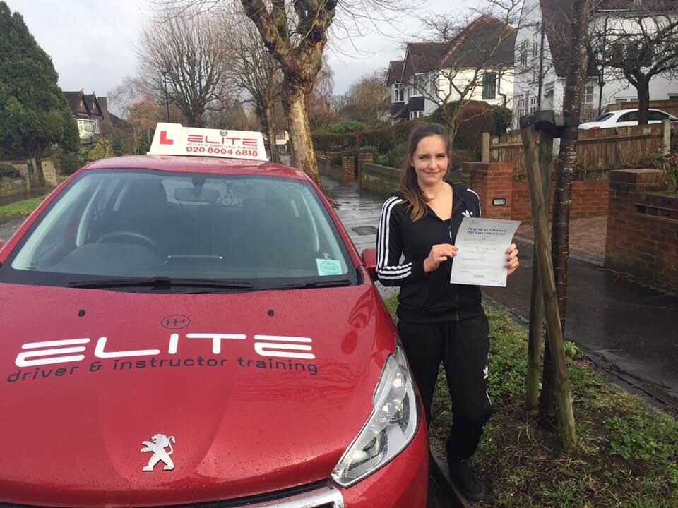 Kirstie passed with Sue first time at West Wickham