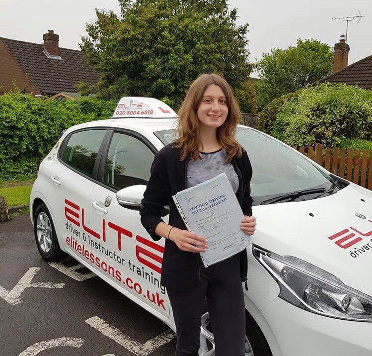 Rachel passed at Chertsey test centre after taking driving lessons with Elite instructor Kim