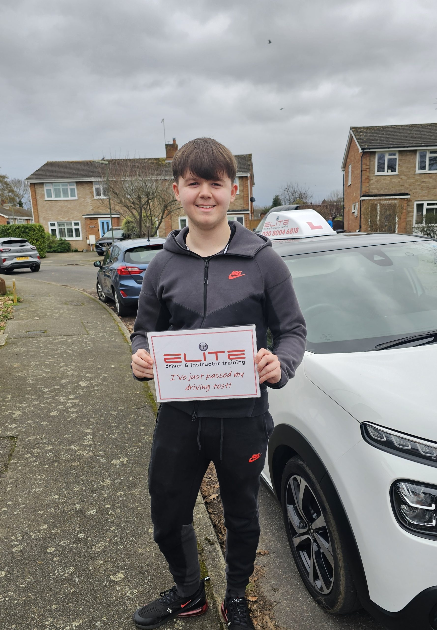 Liam passed after taking manual driving lessons in Addlestone with Kim