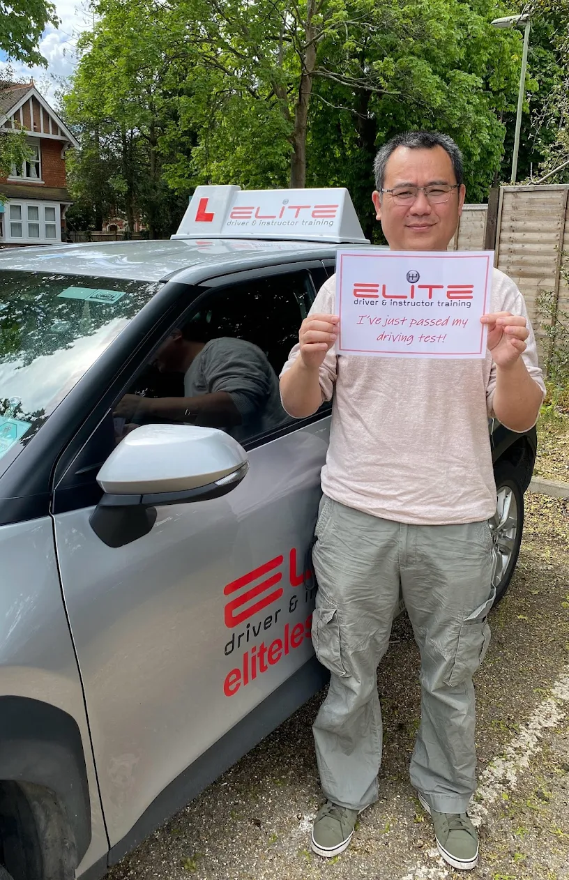 Shamming passed his test in Crawley with ELITE Driving Instructor Lee