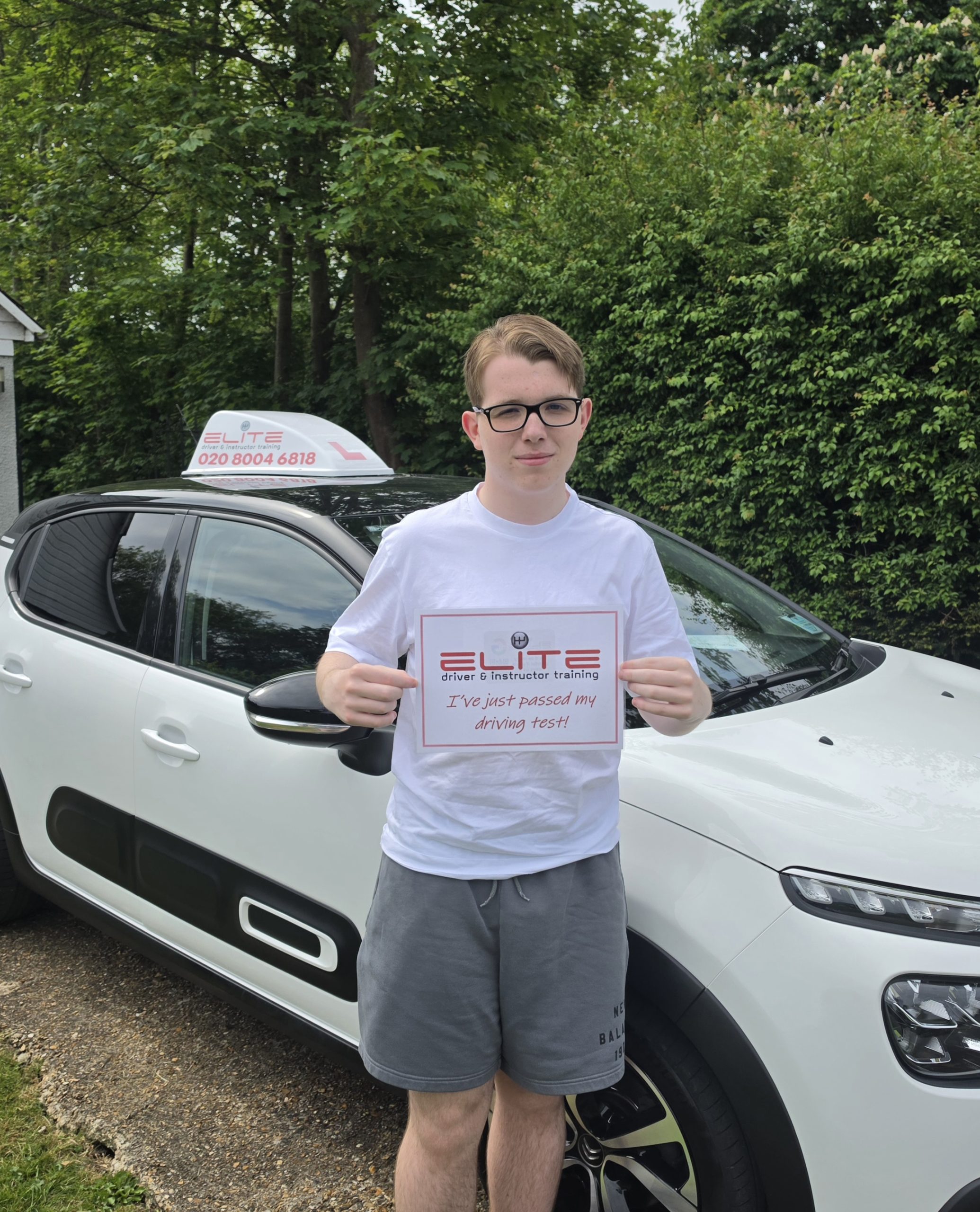 Frazer took driving lessons with ELITE Driving School Chertsey and Weybridge