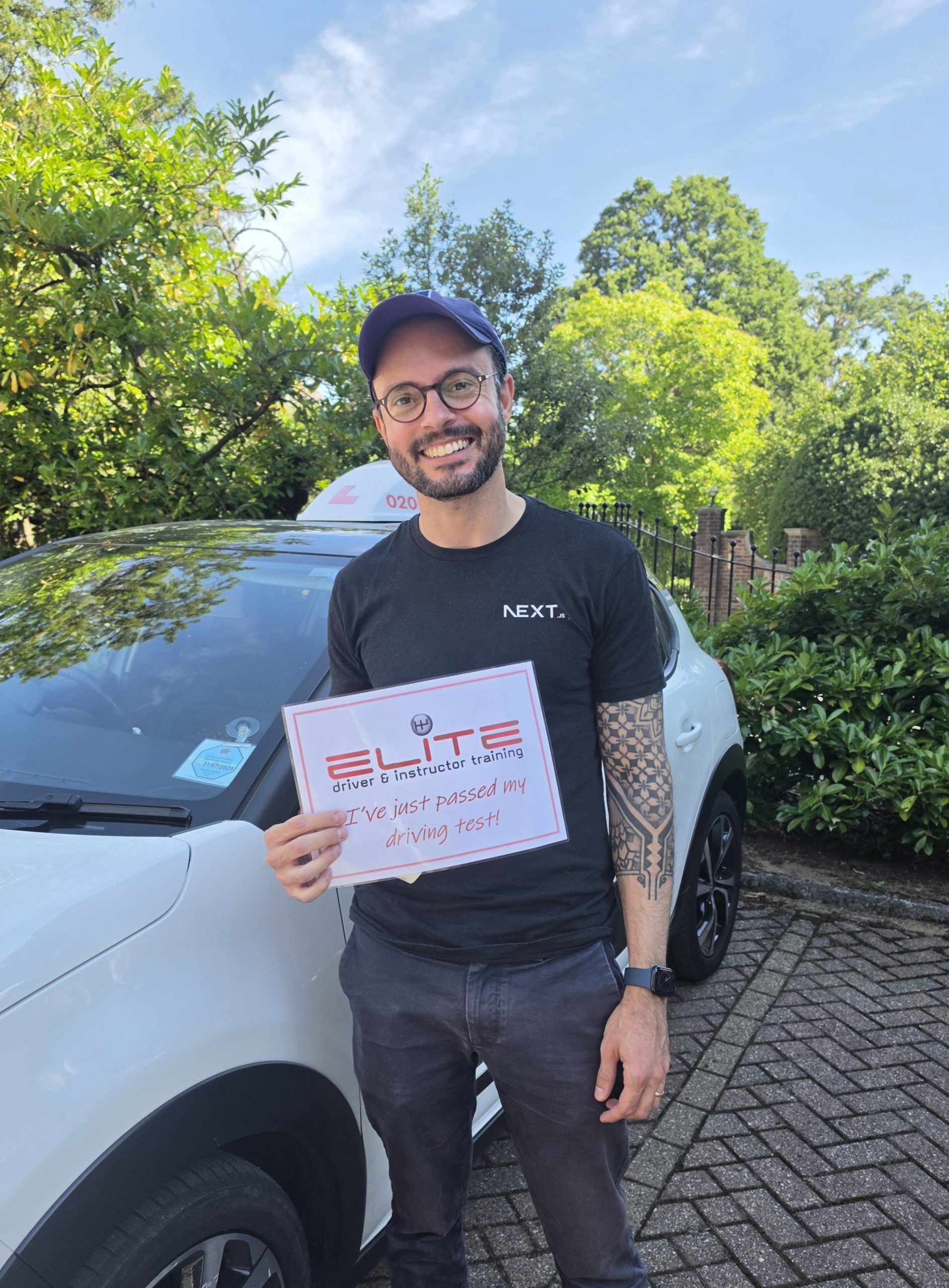 Carlos passed his test after taking manual driving lessons in Weybridge with instructor Kim Carlos passed his test after taking manual driving lessons in Weybridge with instructor Kim