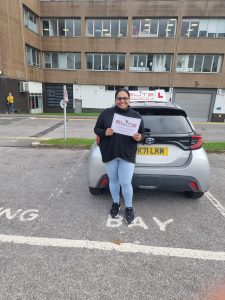 Ancy passed her automatic test at Redhill after taking lessons with Zahid