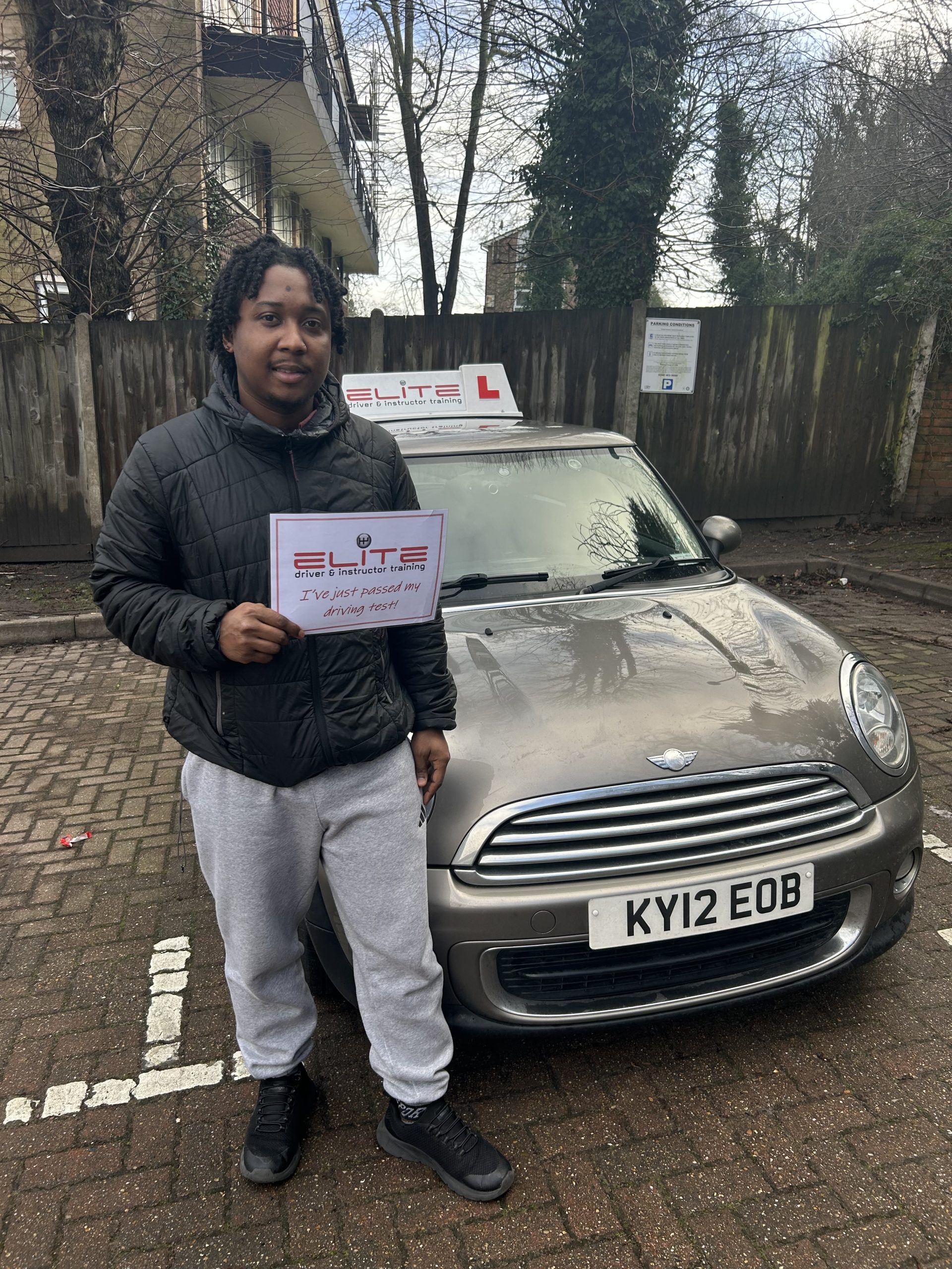 Claren passed first time in Redhill with ELITE instructor John